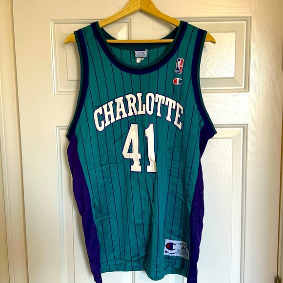 Vintage Charlotte Hornets Jersey made by Champion - Picture 1 of 2